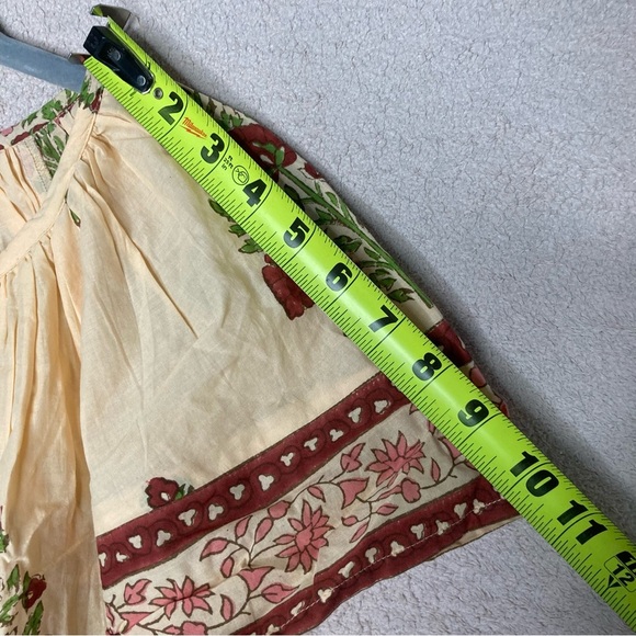 Tuckernuck Beach Blush Chandelier Elena Top Blouse Shirt-Women’s XS-Cream/Maroon - Picture 8 of 10